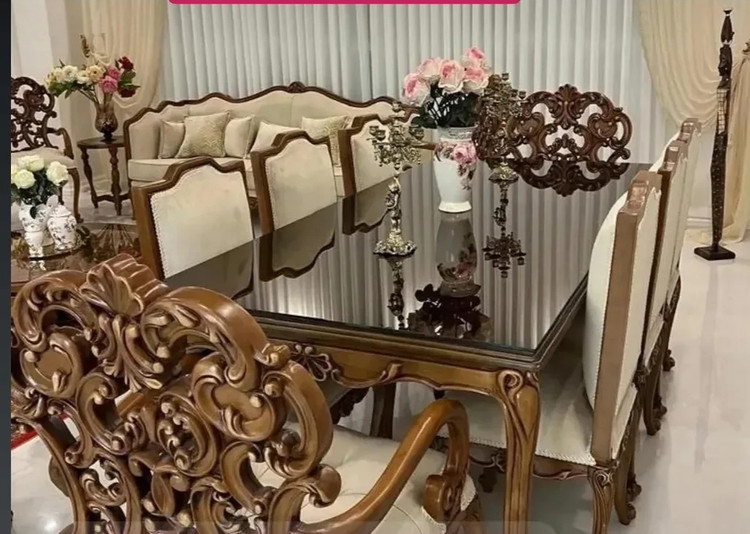 میز ناهارخوری نئوکلاسیک مدل کینگ تولیدی شاملو