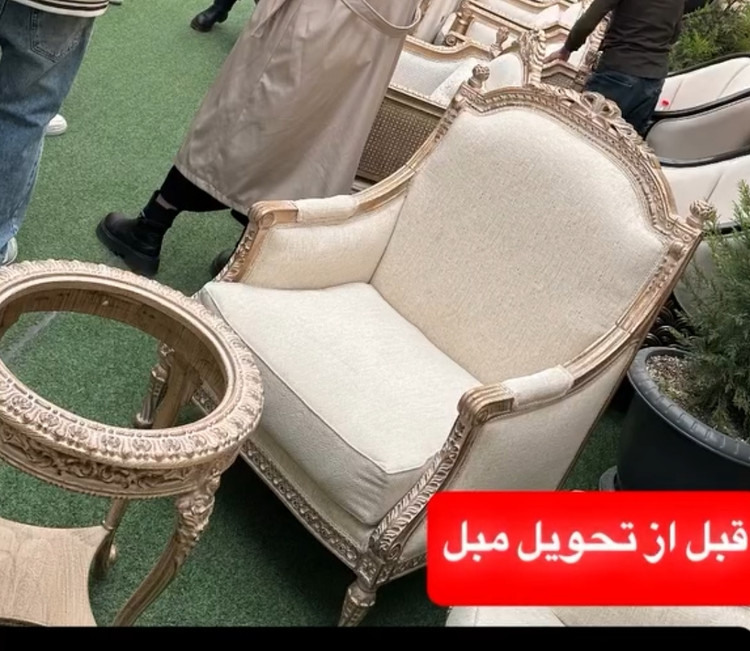 مبل کلاسیک مدل کاجی مصری تولیدی برادران شاملو